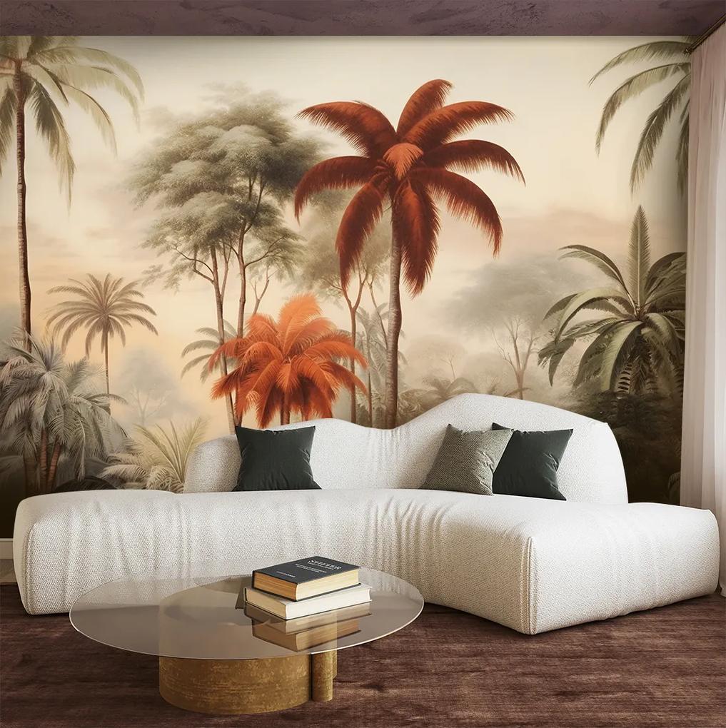 Gario Fototapeta Oranžové palmy v tropickej džungli Materiál: Vliesová, Rozmery: 200 x 140 cm