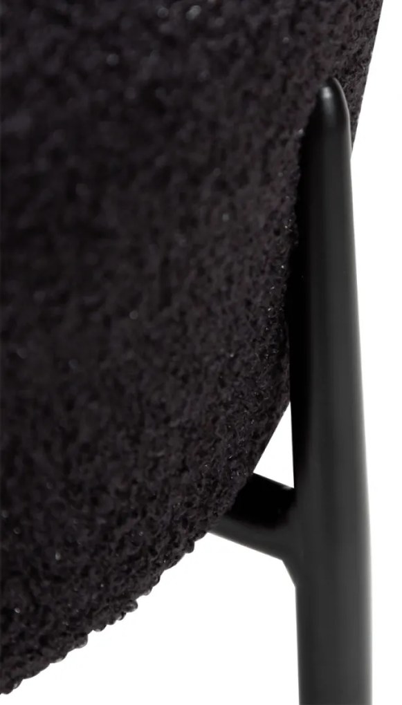 ORBIT ČALÚNENÁ STOLIČKA obsidian black bouclé/black