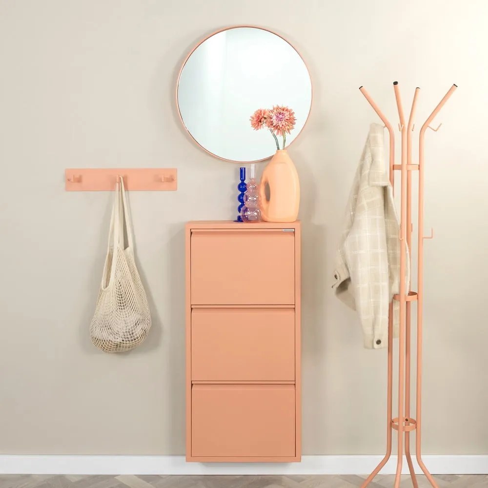 Kovový nástenný vešiak v lososovej farbe Leatherman – Spinder Design