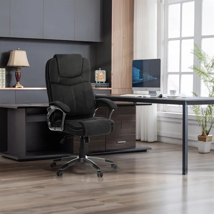 Autronic BONTEC Kancelárske kreslo, hojdací mechanizmus, čierna látka, KA-C715 BK2 Farba: Šedá