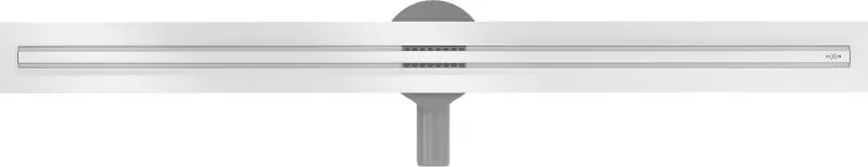 Mexen Flat nerezový sprchový žľab s rotačným 360° sifónom 110 cm, vzor SLIM, biela, 1241110