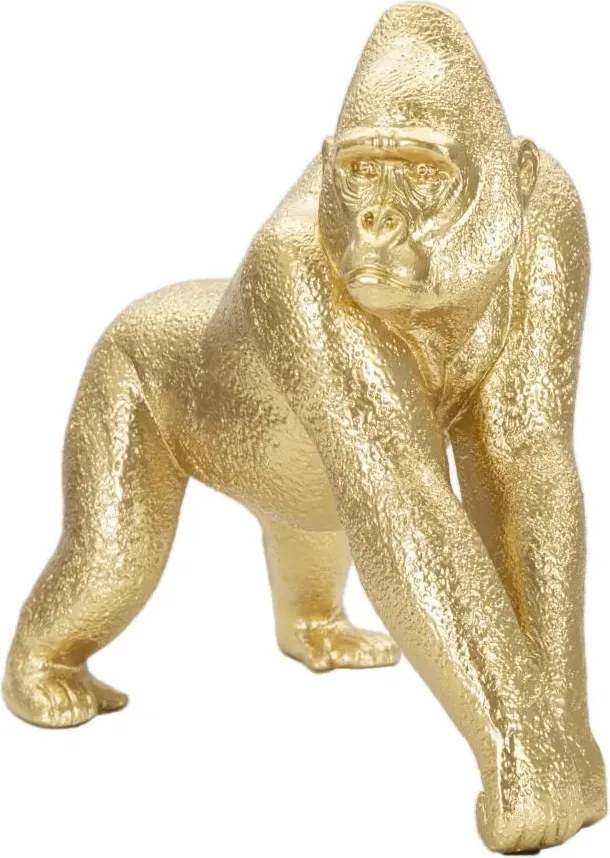 Dekoratívna soška Gorilla Side zlatá