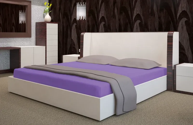 Dekorstudio Prestieradlo froté s gumičkou fialové PRZF-5 Rozmer plachty: 160x200cm
