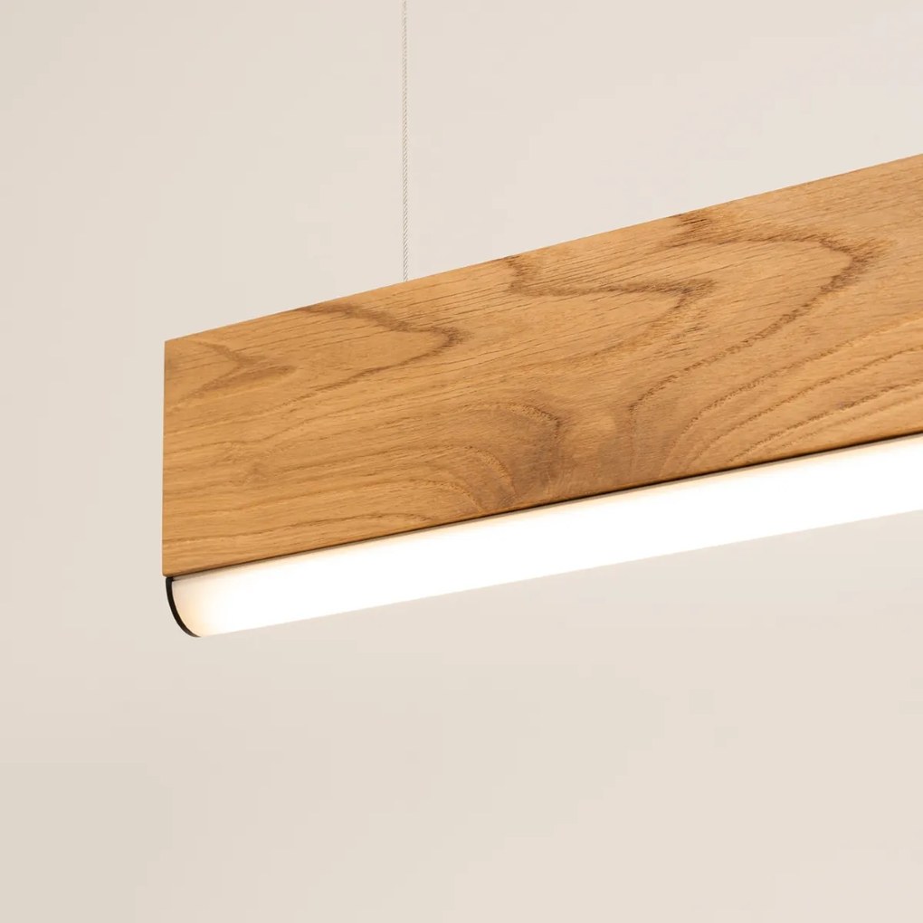 Závesné LED svietidlo Lykke 120, 1x LED 29w, 3000k, drevo