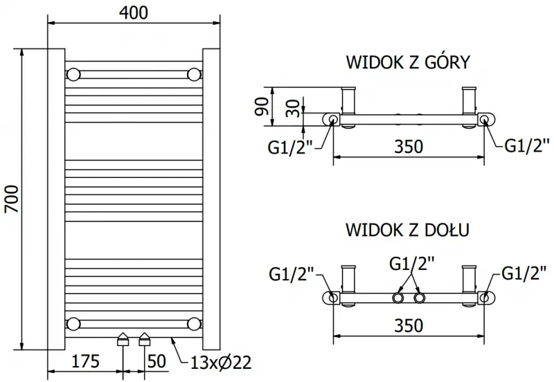 Mexen Mars, elektrické vykurovacie teleso 700 x 400 mm, 300 W, biela, W110-0700-400-6300-20