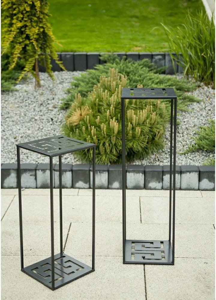 STOJAN NA KVETINÁČ DOUBLE FRAME 100X24X24 CM ČIERNA
