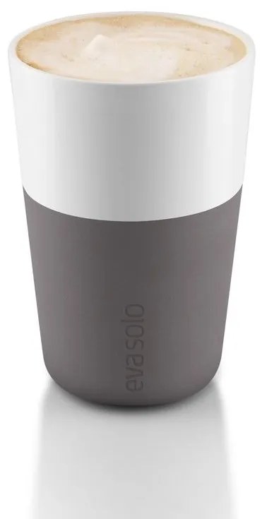 Eva Solo Porcelánová termošálka Cafe Latte Elephant Grey 360 ml – set 2 ks