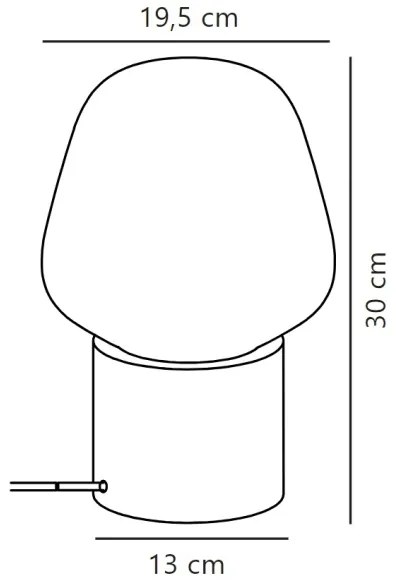Nordlux - Stolná lampa CHRISTINA 1xE27/25W/230V betón/šedá