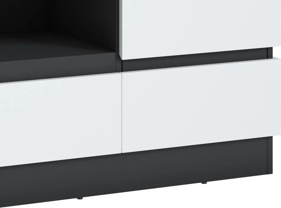 TV skrinka Campania 161 cm, biela/antracit