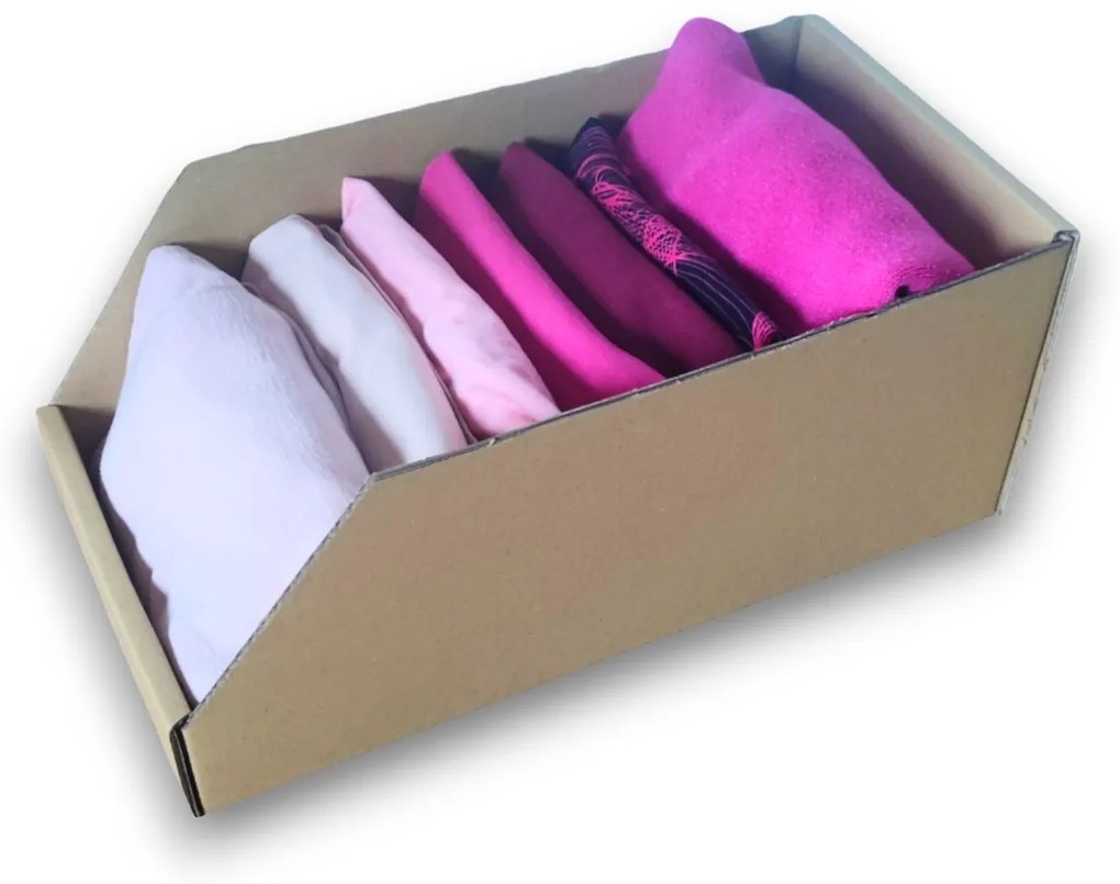 KARTON PAK Úložné boxy na oblečení, organizéry do skříně EKO KARTON 20 x 40 cm