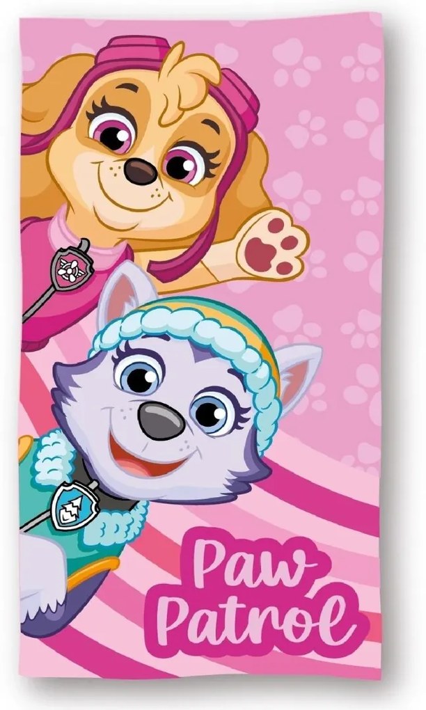 Detská osuška PAW PATROL ružová 70X140cm Setino Tiahome