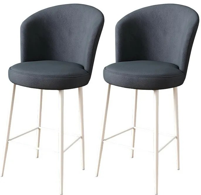Sada barových stoličiek Fora Anthracite and White,2 ks, 2 ks