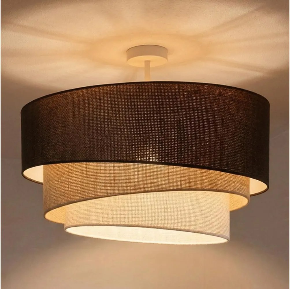 BRILAGI - Prisadený luster TRIO 3xE27/60W/230V pr. 60 cm hnedá/béžová/biela