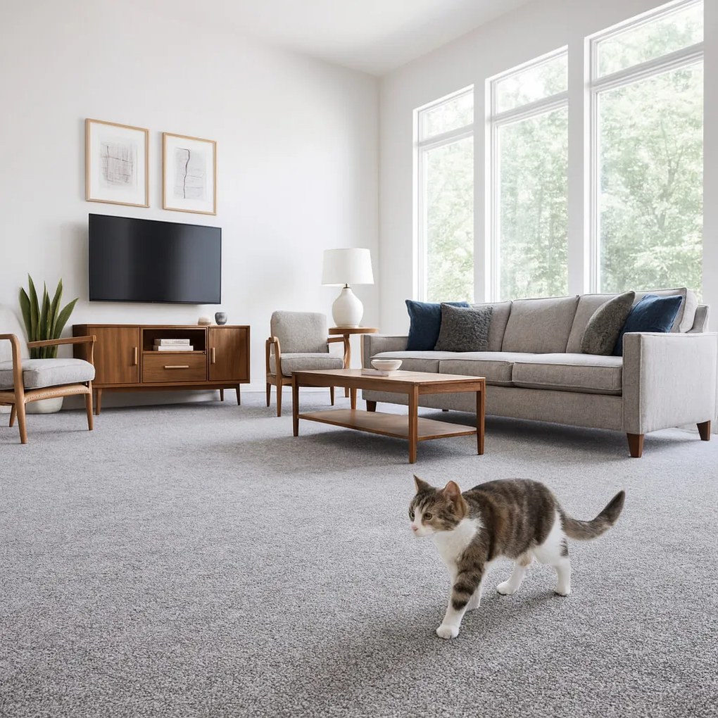 Condor Carpets, Metrážny koberec Prestige 475, na mieru, šíře 4m, šedá, ab (mriežka), detská izba