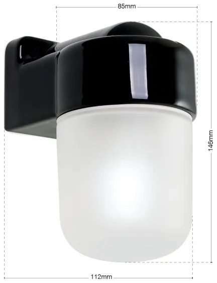 Orion - Nástenná lampa OSTIA 1xE27/40W/230V čierna