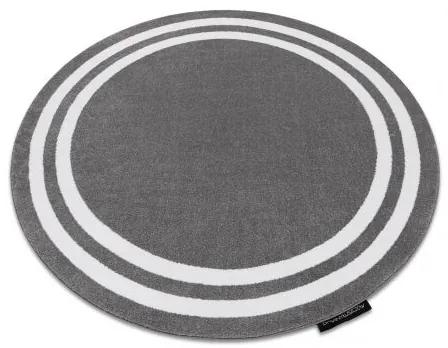 Okrúhly koberec HAMPTON Rám sivá Veľkosť: kruh 140 cm