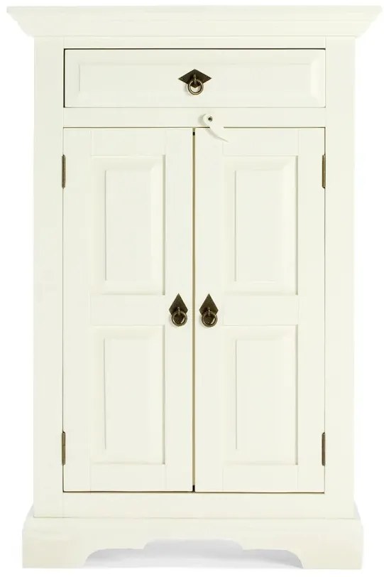 furniture-nabytek.cz - Masívna komoda Catana biela z borovice a MDF, lakovaná – 75×44×115 cm