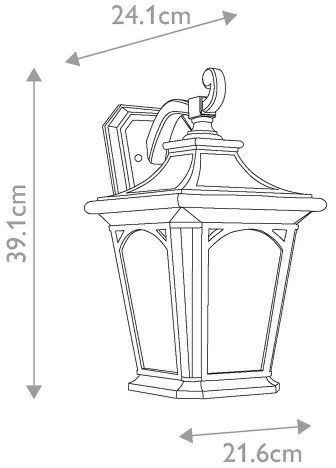 Elstead QZ-BEDFORD2-M - Vonkajšie nástenné svietidlo BEDFORD 1xE27/100W/230V IP44