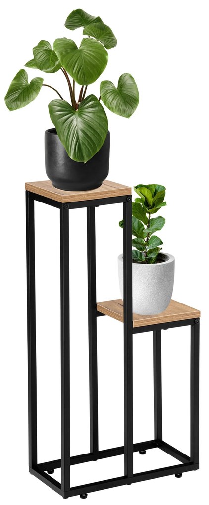 Stojan na květiny Hazel světle hnědý/černý