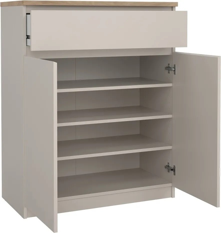 Krémovobiela komoda 80x100x40 cm Naia – Tvilum