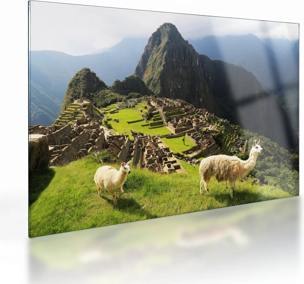 Sklenený obraz - Machu Picchu (70x50 cm)