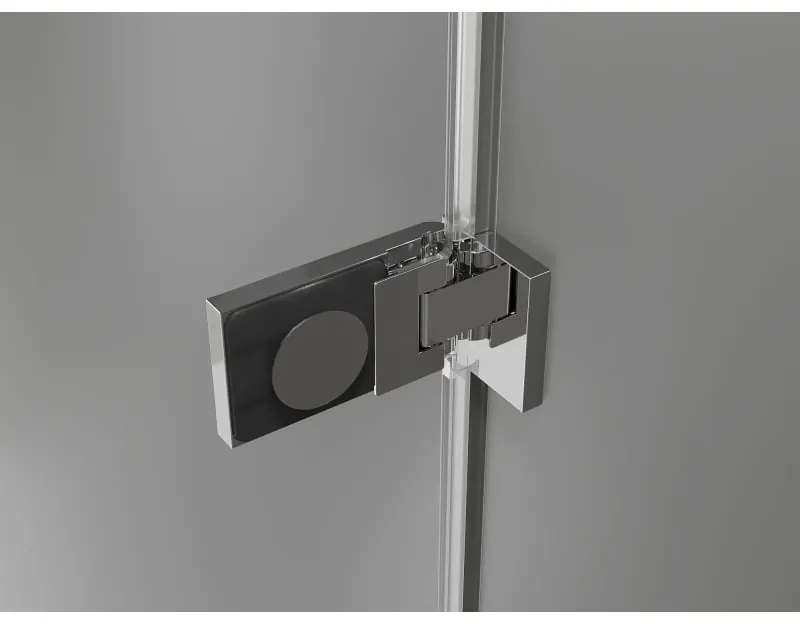 Mexen Lunar-F, 1-krídlový sprchový kút so skladacími dverami, pravý, 95 x 90 cm, 8mm číre sklo, chrómový profil, 836-095-090-01-00-P