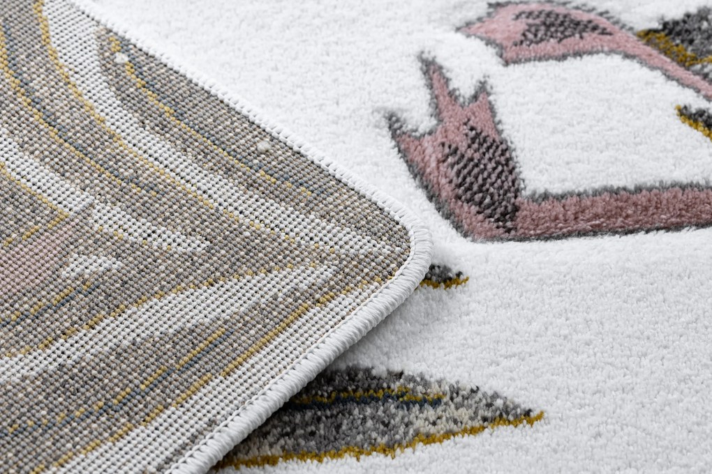 Koberec ZAHRADA,  PLAMENIAKY , LISTY MONSTERY,  krémový