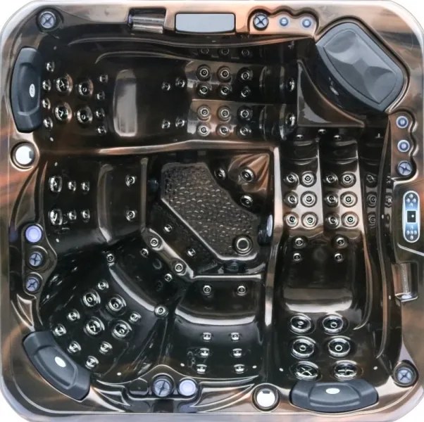 Akrylátová vírivka Spring Spring zlato-hnědá s hnědou bočnicí