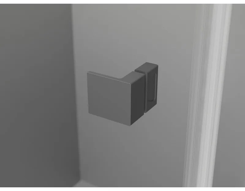 Mexen Lunar L Duo výklopný sprchový kút 120 x 90 cm, 8mm číre sklo, grafitový profil, 834L-120L-090P-95-00