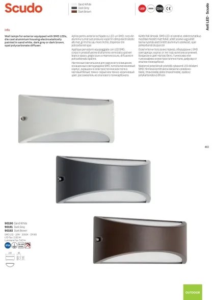 Redo 90192 - LED Vonkajšie nástenné svietidlo SCUDO LED/10W/230V 3000K IP54 hnedá