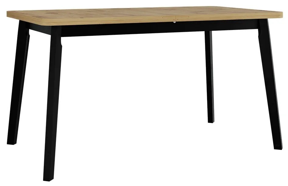 Stôl Harry 80 x 140/180 VI, Morenie: dub artisan L, Farby nožičiek: čierna