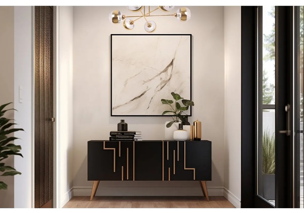 Stropné svietidlo Asturia, 6x zlaté/transparentné sklenené tienidlo, G