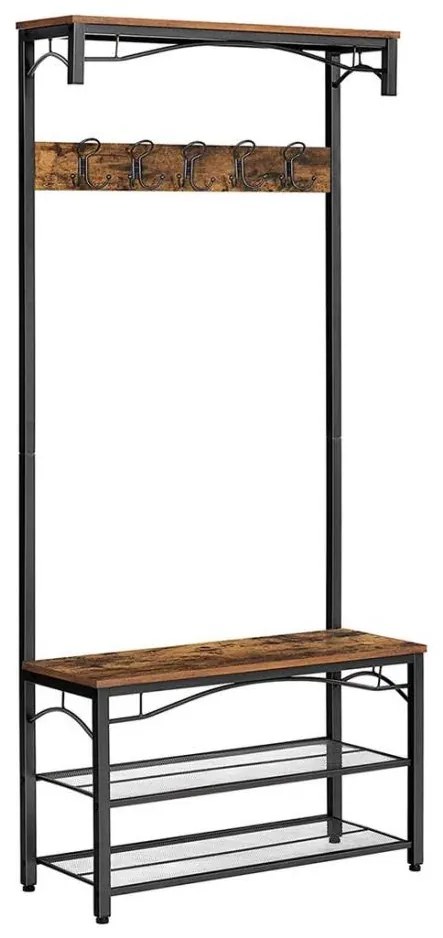 Stojanový vešiak NAVOR hnedá/čierna