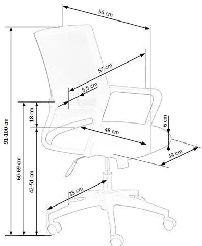 Kancelárska stolička TONA čierna
