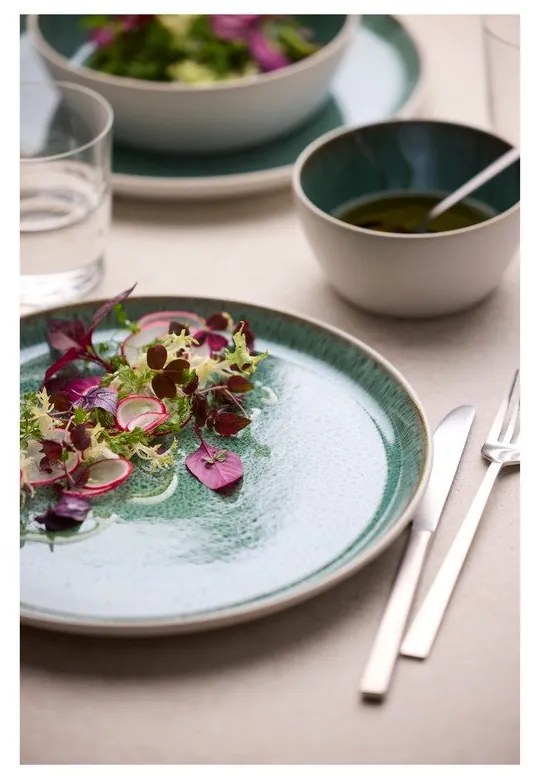 Biela/zelená miska z kameniny 400 ml Gastro White/Green – Bitz