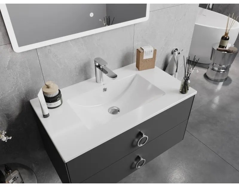 Mexen Atena, umývadlo na zapustenie do dosky 81 x 46 cm, biela lesklá, 25018000