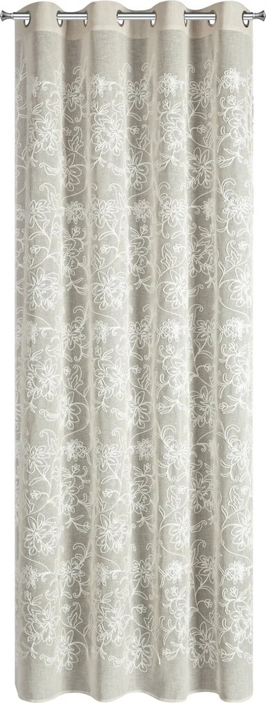 ZÁVES NA KRÚŽKOCH LILY 140X250 CM BÉŽOVÁ