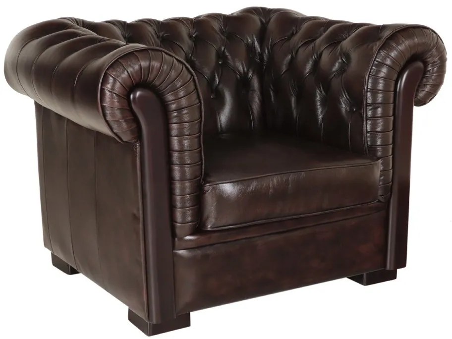 furniture-nabytek.cz - Křeslo Chesterfield Tiffy z hovězí kůže