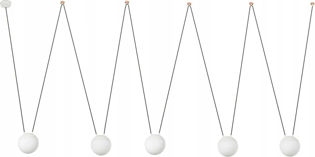 Faro Mine Pc Space 5L závesné svietidlo, biela, variabilná, E27, moderná