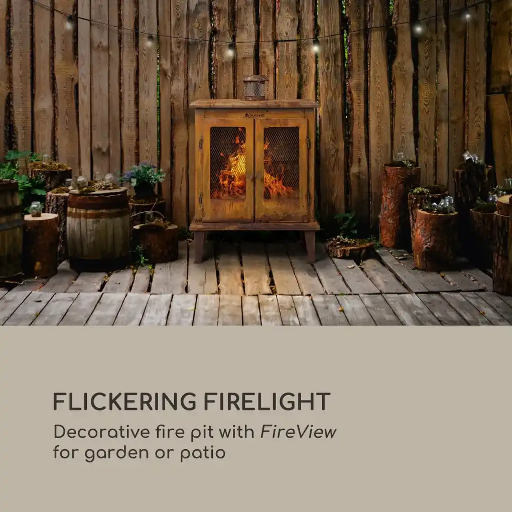 Flame Locker, ohnisko, vintage záhradný krb, 58 x 30 cm, oceľ, hrdzavý  vzhľad | BIANO