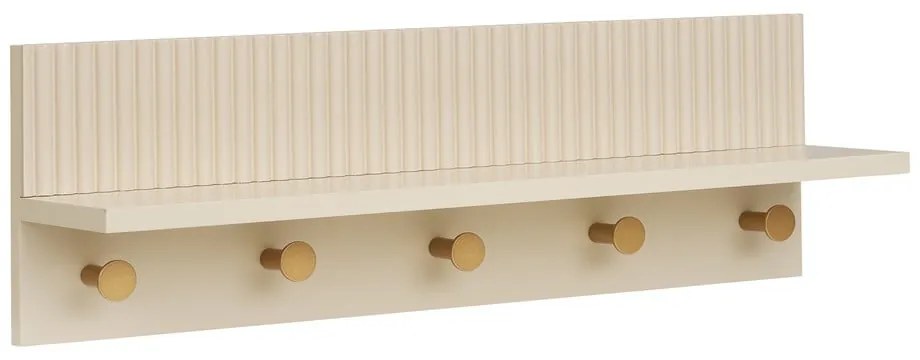 Béžový nástenný vešiak s poličkou 50 cm Rocca – House Nordic