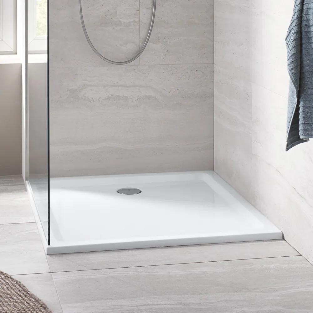 GROHE štvorcová sprchová vanička zo sanitárneho akrylátu, 800 x 800 x 30 mm, alpská biela, 39302000