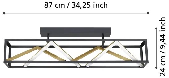 Eglo 390416 - LED Stmievateľný prisadený luster PENELA LED/45W/230V 2700-6500K +DO