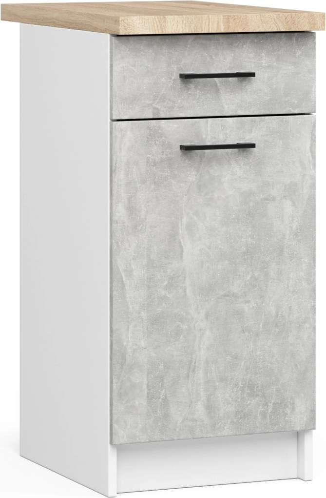 Kuchyňská linka Olivie 1,8 m prosklená beton