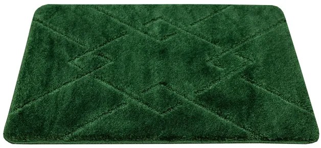 Kúpeľňový koberček Moreno tmavozelený, kosoštvorce