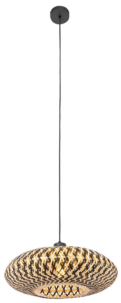 Orientálne závesné svietidlo čierny bambus 40 cm - Ostrava