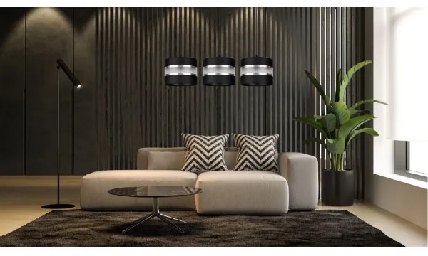 Luster na lanku CORAL 3xE27/60W/230V čierna