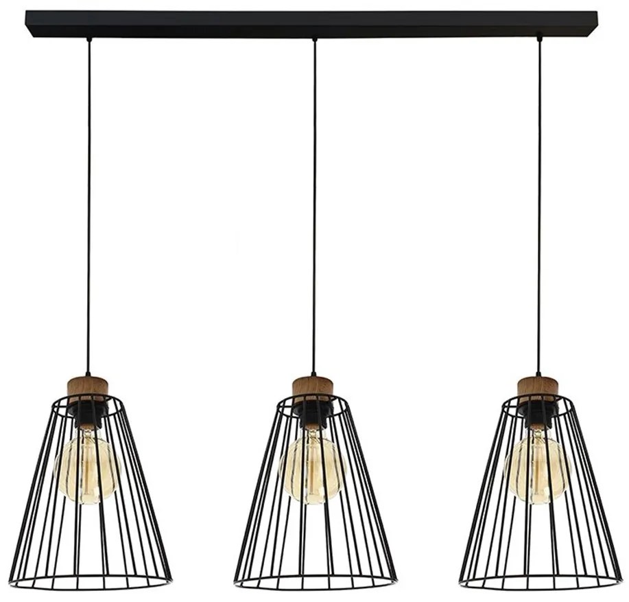 Spot-Light DO19319304 - Luster na lanku ORAZIO 3xE27/60W/230V borovica