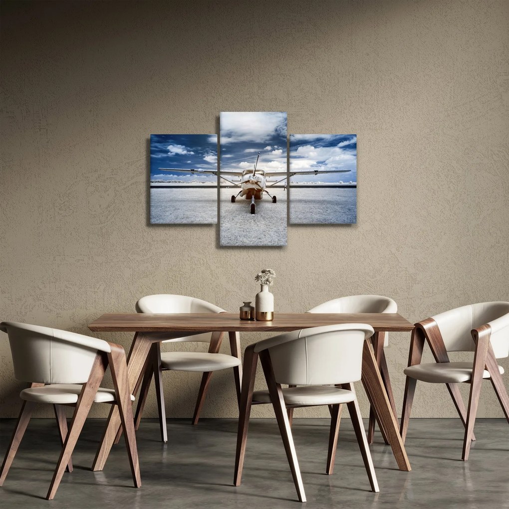 Obraz motorového lietadla (90x60 cm)