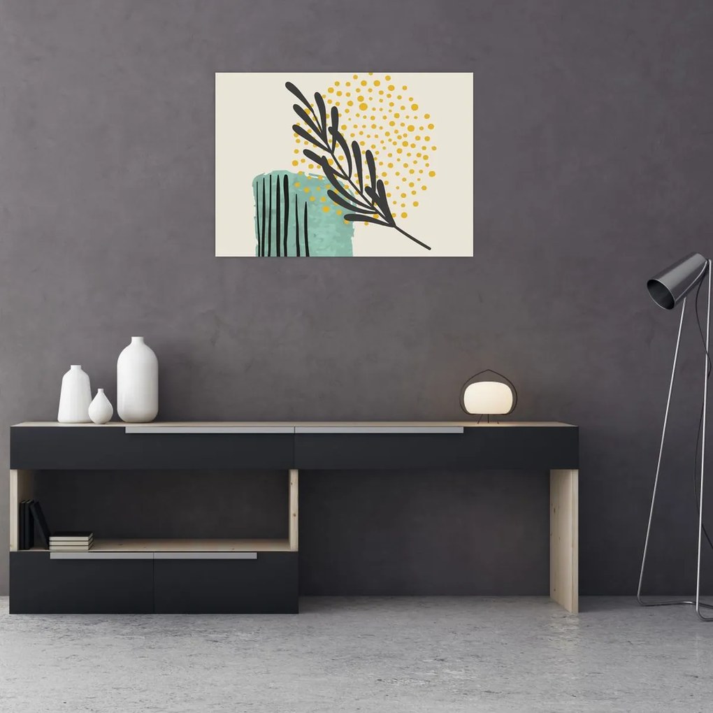 Obraz - Abstraktné listy N⁰3 (70x50 cm)